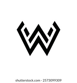 W letter logo icon vector illustration.