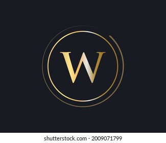 W letter logo. W Logo for luxury branding. Elegant and stylish W logo design for your company. 