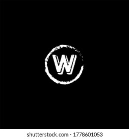 W letter logo monochrome design