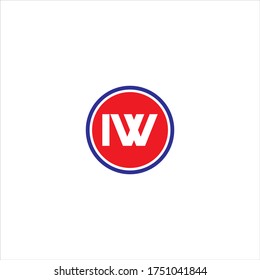 I W letter logo monogram design