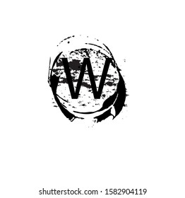 W letter logo with nice background.W letter icon.