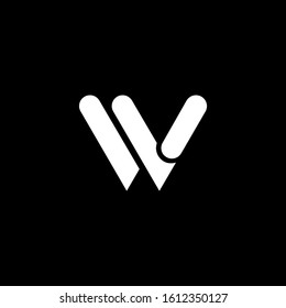W letter logo with nice black background.W letter icon.