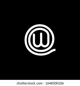 W letter logo with nice black background.W letter icon.W letter design.