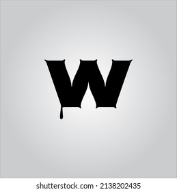 Logo de la letra W con fondo blanco gradiente agradable. Icono de letra W. W.