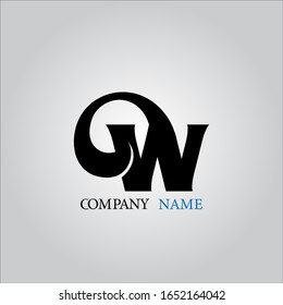 Logo de letra W con un bonito fondo blanco.Icono de letra W.Diseño de letra W