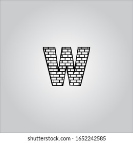 W letter logo with nice white background.W letter icon.W letter design.