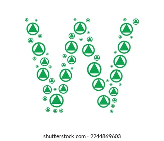 Plantilla vectorial de diseño de forma de logotipo de letra W
