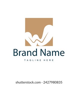W letter logo in simple style Luxury product brand template illustration
