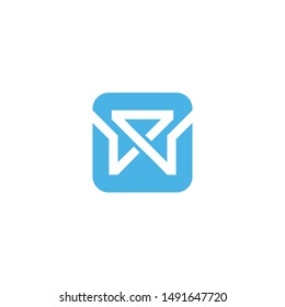 W letter logo with a square shape