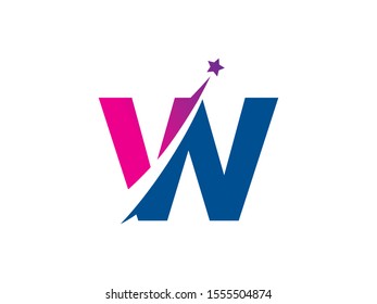 W Letter logo or symbol template design