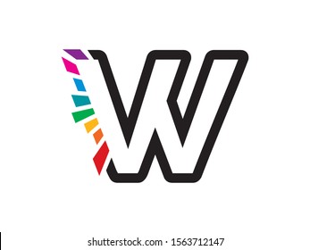 W Letter logo or symbol template design