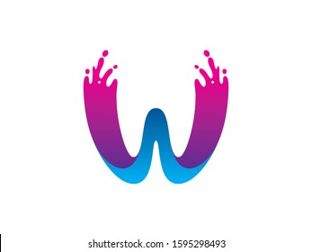 W Letter logo or symbol template design