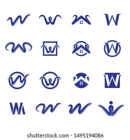 W letter logo and symbol  vector