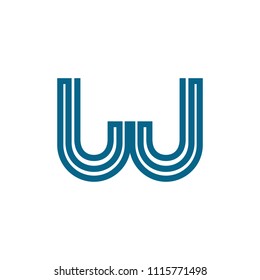 W letter logo template