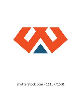 W letter logo template
