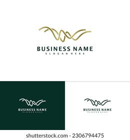 W letter logo template, Creative W logo design vector