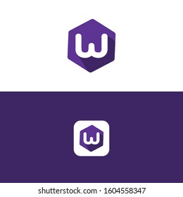 W letter logo Template design vector