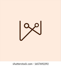 Diseño de plantilla de logotipo de letra W. Ilustración del logotipo del icono del vector de letras modernas y creativas.