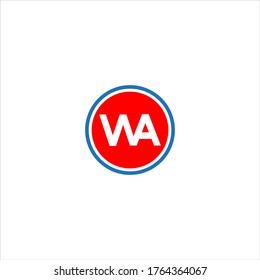 W A letter logo template design