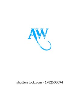 A W letter logo template design