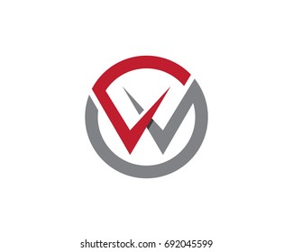 W Letter Logo Template design