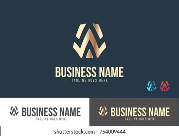 W Letter Logo Template Design Vector 