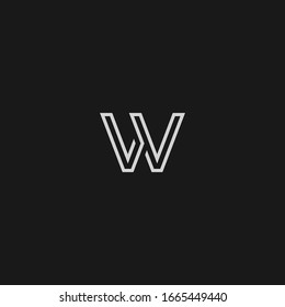 W Letter Logo Template Illustration Design.