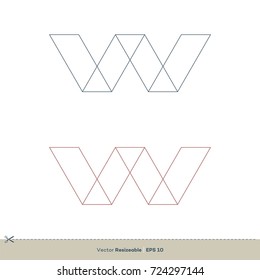 W Letter Logo Template Illustration Design. Vector EPS 10.