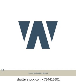 W Letter Logo Template Illustration Design. Vector EPS 10.
