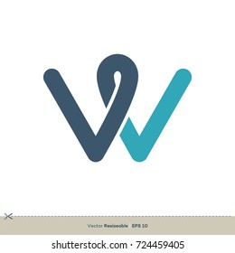 W Letter Logo Template Illustration Design. Vector EPS 10.