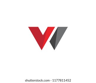 W Letter Logo Template vector illustration design