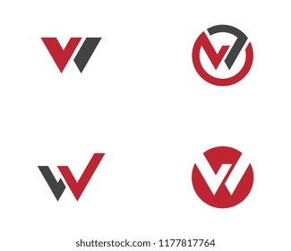 W Letter Logo Template vector illustration design