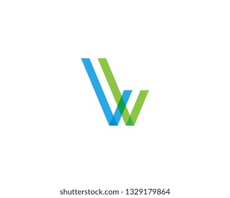 W Letter Logo Template vector illustration design