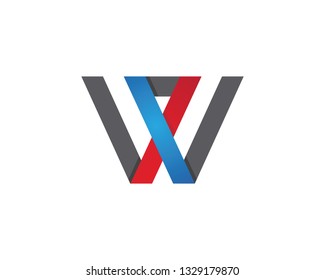 W Letter Logo Template vector illustration design