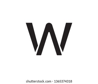 W Letter Logo Template vector illustration design
