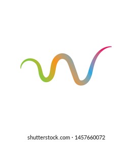 W Letter Logo Template vector illustration design