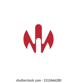 W Letter Logo Template vector illustration design
