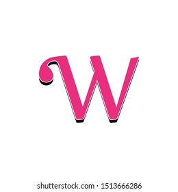 W Letter Logo Template vector illustration design