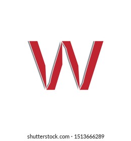 W Letter Logo Template vector illustration design