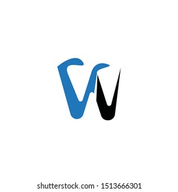 W Letter Logo Template vector illustration design