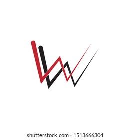 W Letter Logo Template vector illustration design