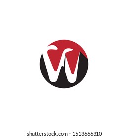W Letter Logo Template vector illustration design