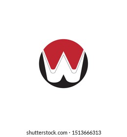 W Letter Logo Template vector illustration design