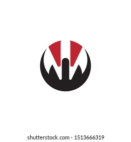 W Letter Logo Template vector illustration design