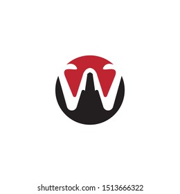 W Letter Logo Template vector illustration design