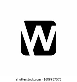 W letter logo template vector icon design
