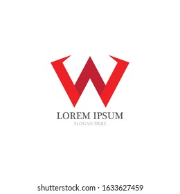 W Letter Logo Template vector illustration design