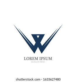 W Letter Logo Template vector illustration design