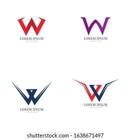 W Letter Logo Template vector illustration design