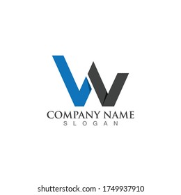 W Letter Logo Template vector illustration design